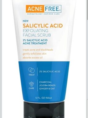 Salicylic Acid Exfoliating Facial Scrub - Blue/White